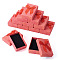 Rectangle Paper Jewelry Set Storage Gift Boxes with Bowknot, for Necklace Finger Ring Earrings, Red, 9.2x6.2x3cm