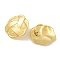 Flower Ion Plating(IP) 304 Stainless Steel Stud Earrings, Golden, 24.5x23mm