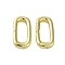 Brass Spring Gate Rings, Oval, Golden, 18x9.5x3mm