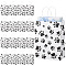 Rectangle with Paw Print Pattern Paper Storage Bags with Handle, Packaging Bags, Black, 14.8x8x20.8cm