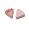 Resin Cabochons, Cheese Cake with Cat Face, Pink, 19.5x20.5x14.5mm