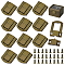 12 Bags Alloy Purse Locks, DIY Purse Making Supplies, Antique Bronze, 24x20.5x6mm