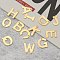 304 Stainless Steel Letter Charms, Initial Charms, Alphabet Charms, Letter A~Z, 11x6~12x0.8mm, Hole: 1mm
