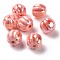 Handmade Pearlized Porcelain Beads, Pearlized, Pumpkin, Salmon, 12x10~10.5mm, Hole: 2~2.2mm