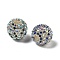 Sparkle Glass Rhinestone Round Beads, with Acrylic Inside, for Beadable Pens Jewelry Keychain Making, Mixed Color, 17.5x16mm, Hole: 2.5mm