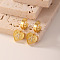Geometric Hoop Earrings with High-end and Elegant Style, Letter A with Heart, Golden