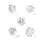 Imitation Austrian Crystal Beads, K9 Glass, Square Faceted, Clear, 10x10x10mm, Hole: 1.8mm