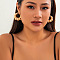 Alloy Hoop Earrings, Chunky Ring Shape, Golden, 40x40mm