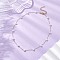 Round ABS Imitation Pearl Link Chain Necklaces, 304 Stainless Steel Necklaces for Women, Golden, 15-3/4 inch(40cm)