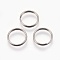 Titanium Alloy Split Rings, Double Loops Jump Rings, Platinum, 14x2mm, Inner Diameter: 13mm
