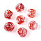 Handmade Foil Lampwork Beads, Nuggets, FireBrick, 9~10.5x10~11.5x10~11.5mm, Hole: 1.2~1.8mm, about 50pcs/strand, 19.29~20.47''(49~52cm)