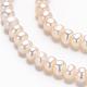 Fili di perle di perle d'acqua dolce coltivate naturali PEAR-S002-6-7mm-3-3