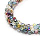 Faceted Glass Rondelle Beads Bracelets BJEW-J072-01-2
