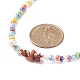 Set di bracciali e collane con perline di vetro color arcobaleno SJEW-JS01269-7