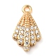 Латунные микропаве прозрачные кубические циркониевые подвески KK-G503-43G-1