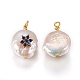 Natural Cultured Freshwater Pearl Pendants PEAR-I005-10-3