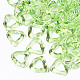 透明樹脂指輪  ABカラーメッキ  三角形  薄緑  内径：11mm RJEW-T013-005-E08-2