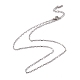 201 collar de cadena con clip de acero inoxidable para hombres y mujeres NJEW-P268-A35-1X5-1