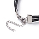 Cowhide Leather Cord Multi-strand Bracelets BJEW-JB04850-05-3