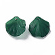 透明つや消しアクリルパーツ  花弁  濃い緑  19.5x16.5x4mm  穴：1.5mm MACR-S371-01A-735-2