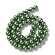 Hebras de cuentas redondas de perlas de vidrio teñidas ecológicas X-HY-A002-8mm-RB074-2