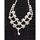 Iron Rhinestone Bridal Jewelry Sets: Necklaces SJEW-K007-04S-3