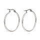 201 Stainless Steel Hoop Earrings MAK-R018-30mm-S-1