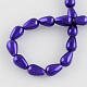 Spray Painted Glass Beads Strands DGLA-R042-09-2