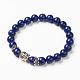 Bracelets extensibles en lapis-lazuli naturel (teints) BJEW-JB03251-03-1