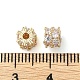 Perles de placage en laiton avec zircone cubique de micro pave KK-M269-02G-3
