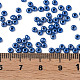 8/0 チェコ不透明ガラスシードビーズ  光沢のある  ラウンド  スレートブルー  3x2mm  穴：1mm  約500 G /袋 SEED-N004-003A-09-6