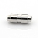 304 Stainless Steel Smooth Surface Magnetic Clasps Fit 4mm Cords STAS-O042-10-2
