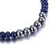 Bracelets extensibles avec perles en lapis-lazuli BJEW-H584-02-2