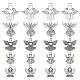 SUNNYCLUE 1 Box 50Pcs 5 Style Guardian Angel Charms Angel Wing Charms Bless Lucky Charm Fairy Wing Tibet Style Alloy Fairy Charm for Jewelry Making Charms DIY Craft Bracelets Necklace Earrings Women PALLOY-SC0004-07-1