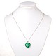 Gemstone Heart Pendant Necklaces NJEW-JN00819-4