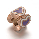 Rose Gold Plated 304 Stainless Steel Enamel European Beads OPDL-L008-RG-3