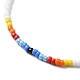 Collana di perline di semi di vetro e braccialetto di perline intrecciate SJEW-JS01283-01-7