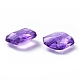透明なアクリルビーズ  多面カット  長方形  紫色のメディア  17x14.5x7mm  穴：1.8mm X-OACR-P007-15-2
