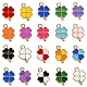 90pcs 18 pendentifs en alliage de couleurs ENAM-CJ0003-33-1