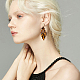 ANATTASOUL 2 Pairs 2 Colors Acrylic Tropical Leaf Dangle Stud Earrings EJEW-AN0001-19-6