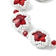 Miyuki glass seed & lampwork & strass tressé bracelets chaîne à maillons étoiles BJEW-MZ00038-02-3