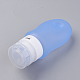 創造的なポータブルシリコンポイントボトリング  シャワーシャンプー化粧品エマルジョン貯蔵ボトル  コーンフラワーブルー  109x49mm 容量：約60ml MRMJ-WH0006-F02-60ml-4