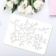 FINGERINSPIRE Tree Branch Painting Stencil 8.3x11.7inch Reusable Tree Leaves Pattern Stencil for Painting Large Flying Birds Drawing Template DIY Plant Theme Stencil for Painting on Wood Fabric DIY-WH0396-662-3