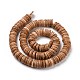 Dyed Natural Coconut Flat Round Bead Strands COCB-O003-12E-2