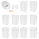 SUPERFINDINGS 10 Pcs Cuboid White Coin Storage Tube Holders 33.5x33.5x55.5mm PP Plastic Coins Storage Box Holds 20 Coins Airtight Silver Round Coin Tube for Coin Collection CON-WH0001-97-1