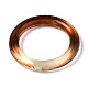 透明樹脂指輪  天然石風  サドルブラウン  usサイズ6 3/4(17.1mm) X-RJEW-T013-002-F01-3