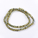 Electroplate Glass Beads Strands EGLA-D020-6x4mm-48-2