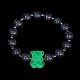 Leuchtendes Stretch-Armband mit Bärenperlen aus Acryl für Damen BJEW-JB09775-3