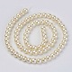 Brins de perles de verre teint écologiques X-HY-A008-5mm-RB003-2