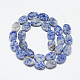 Perles de jaspe tache bleue naturelle G-T122-04M-2
